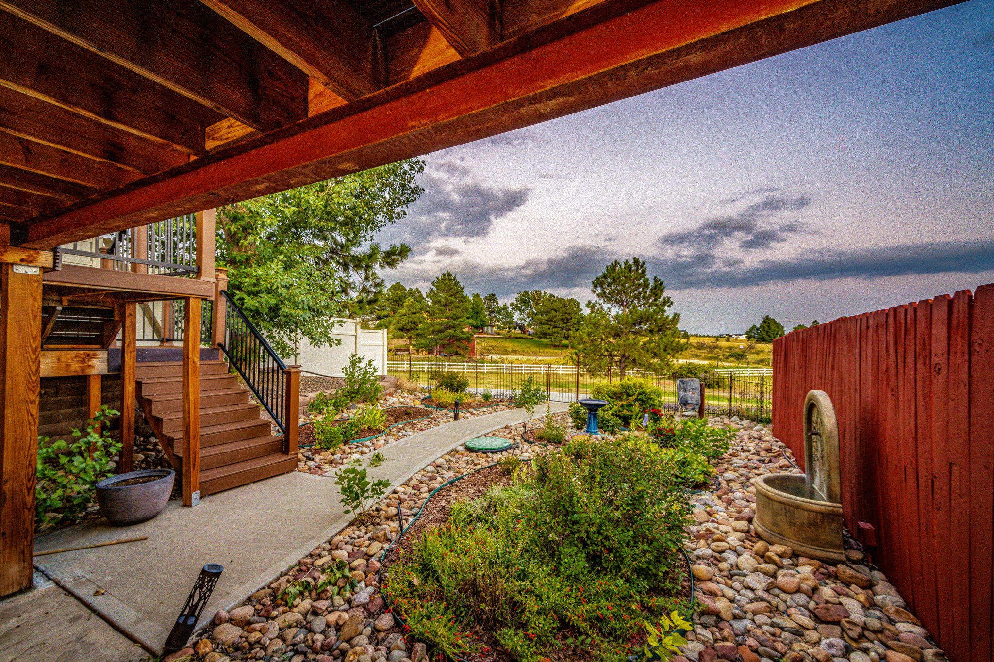 English Garden Under Southern Deck