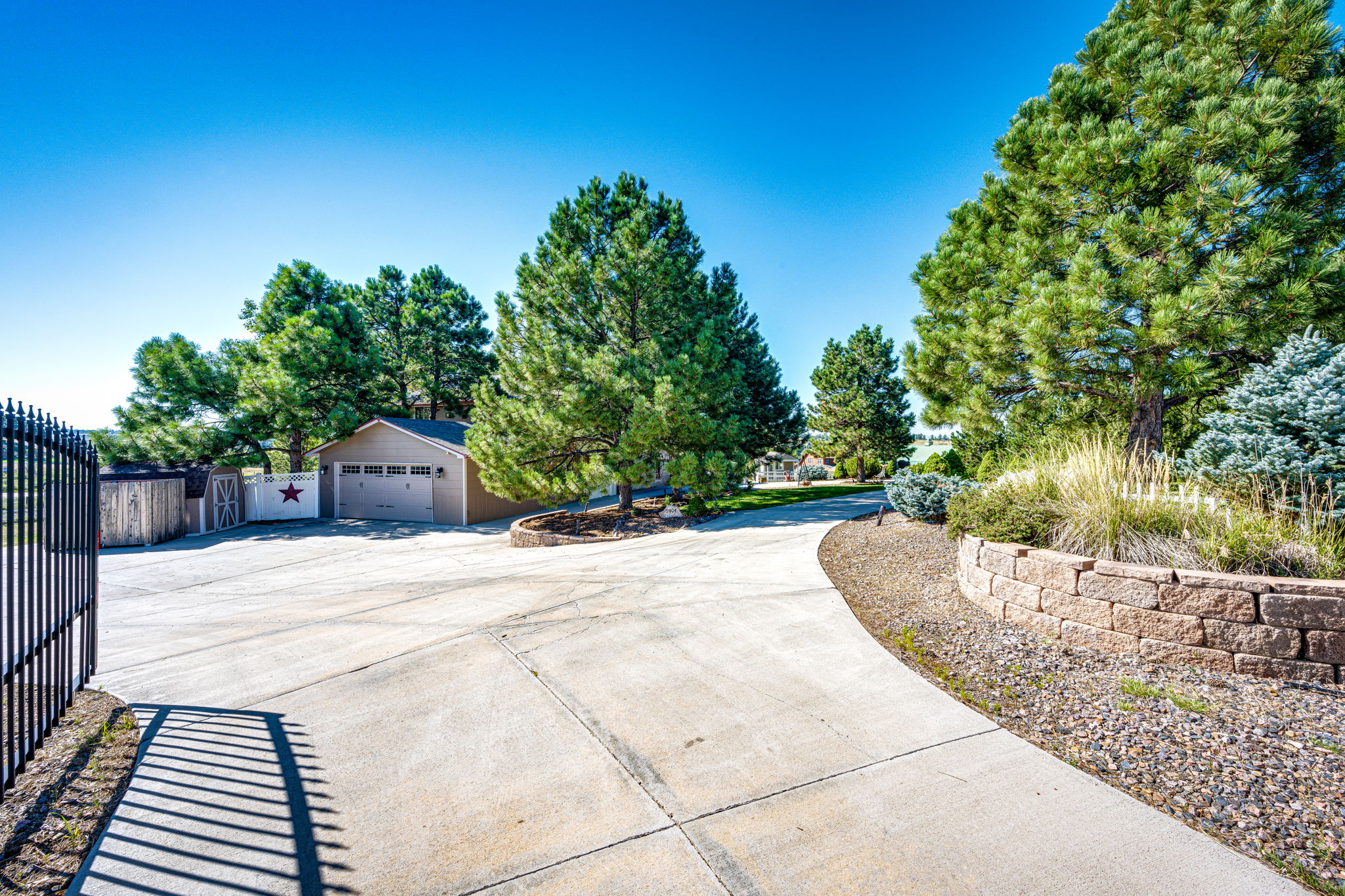 Gated Entrance onto Circular Drive