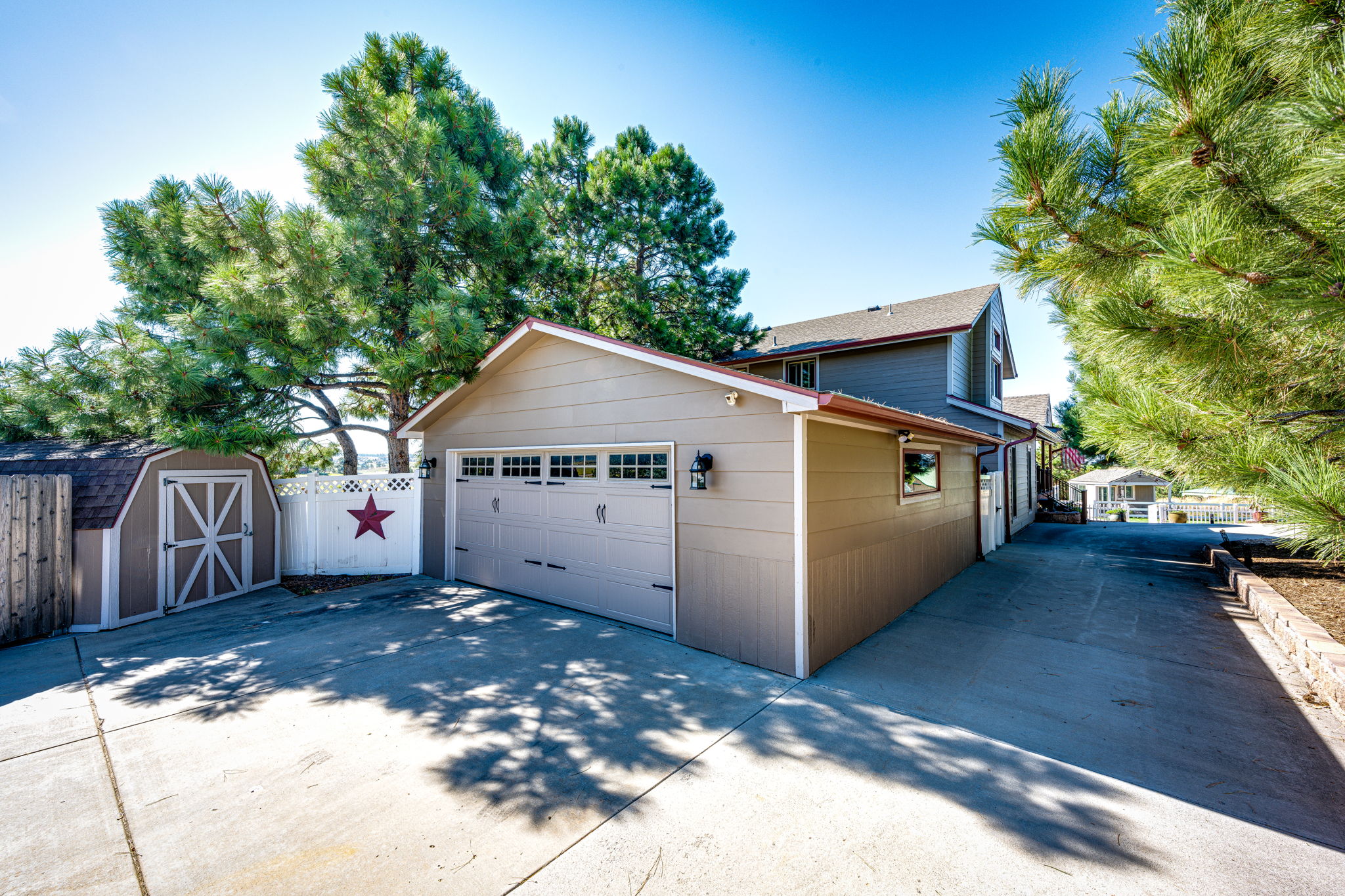 Oversized Two Car Garage & Shed