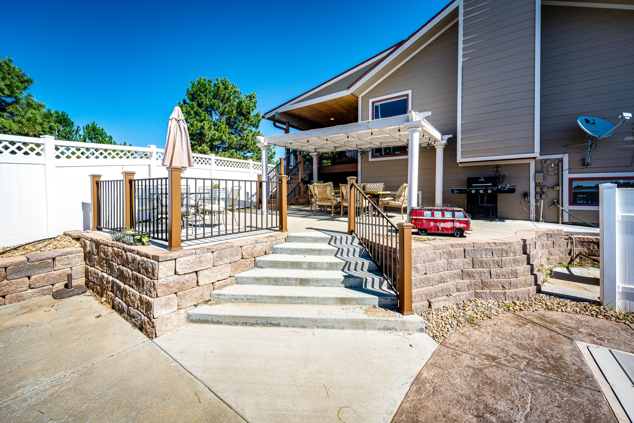 Large Side Patio w Access to Front Porch