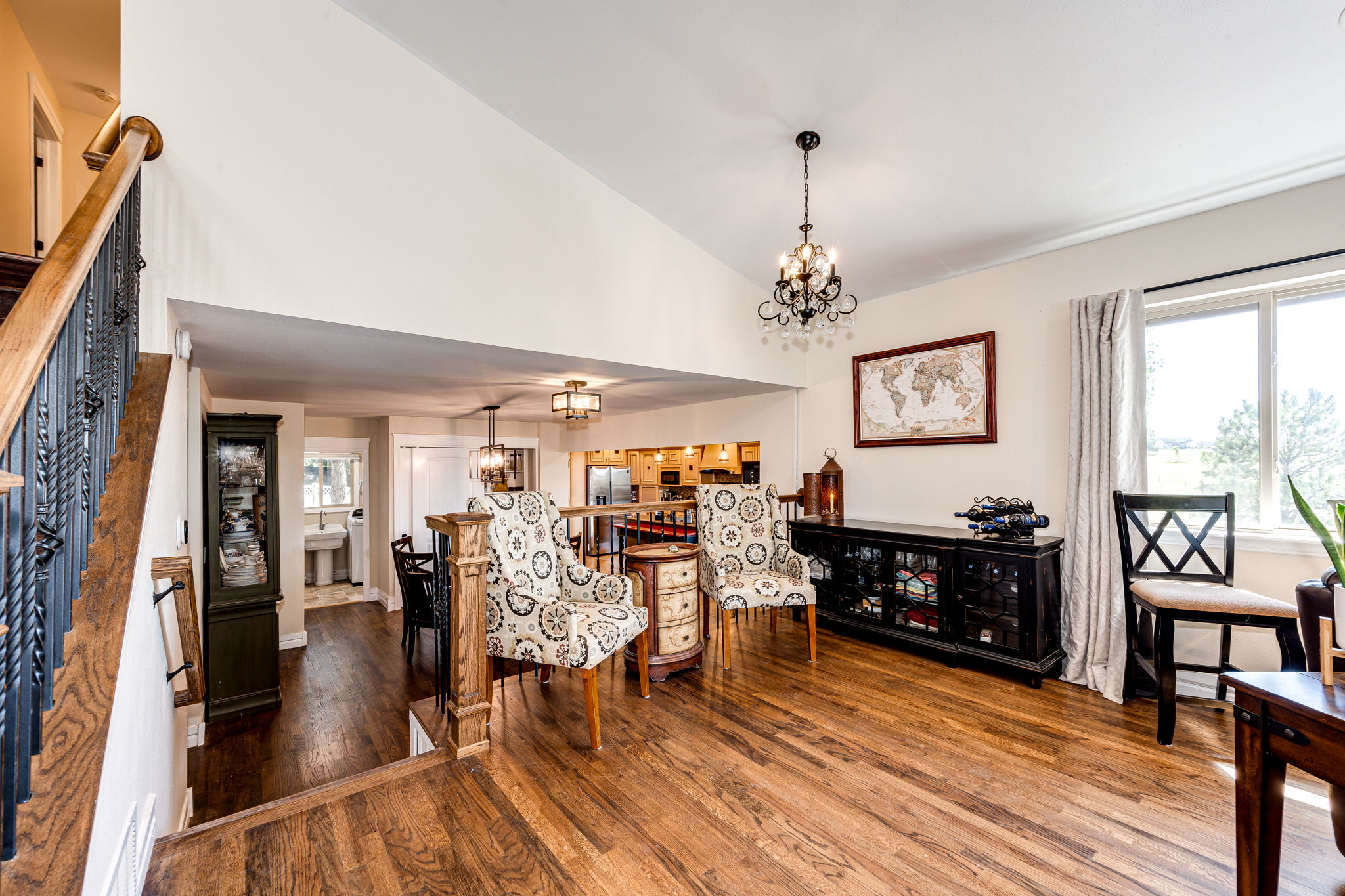 Seating Area in Living Room Next to Dining Room