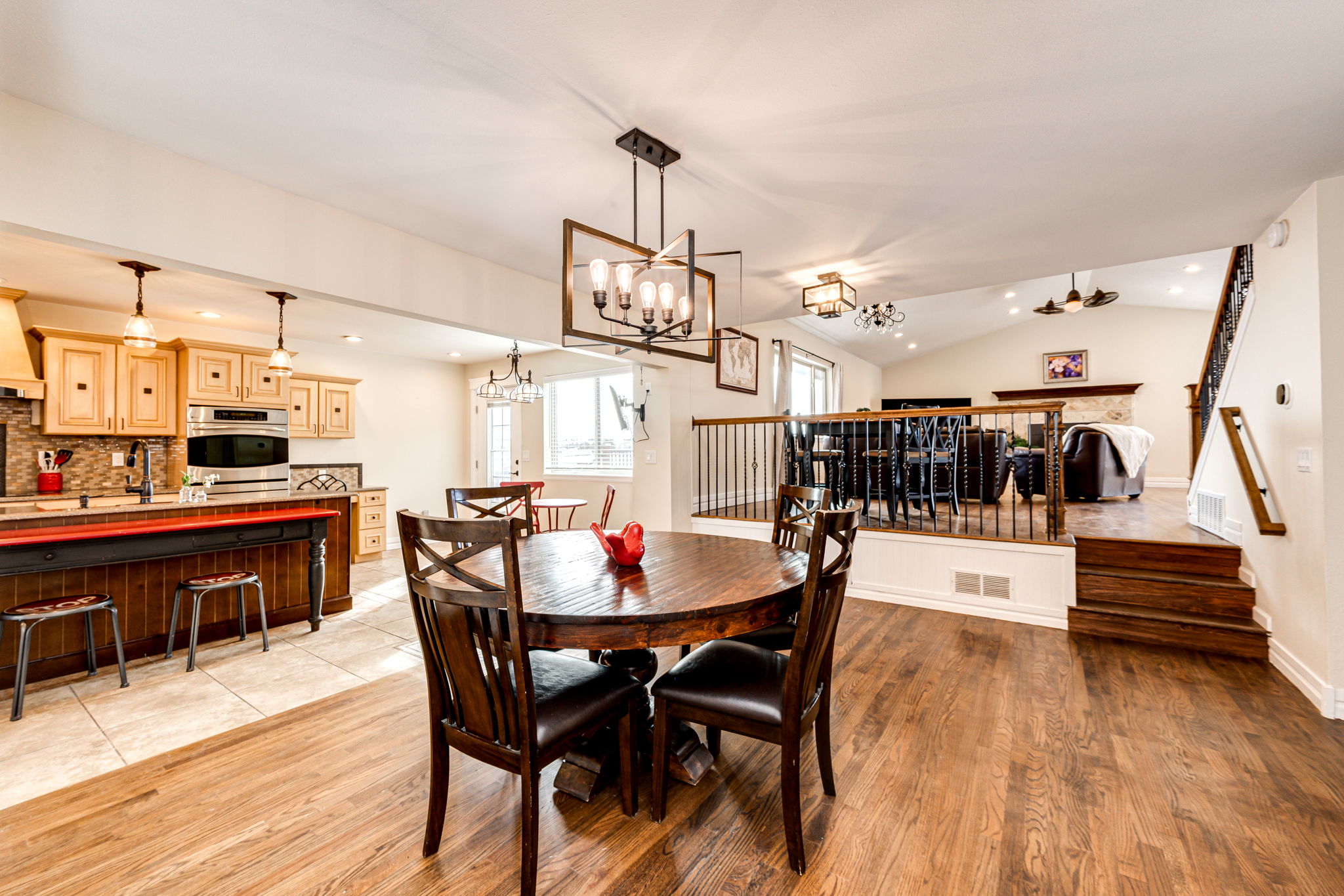 Dining Room w Stunning Hardwoods