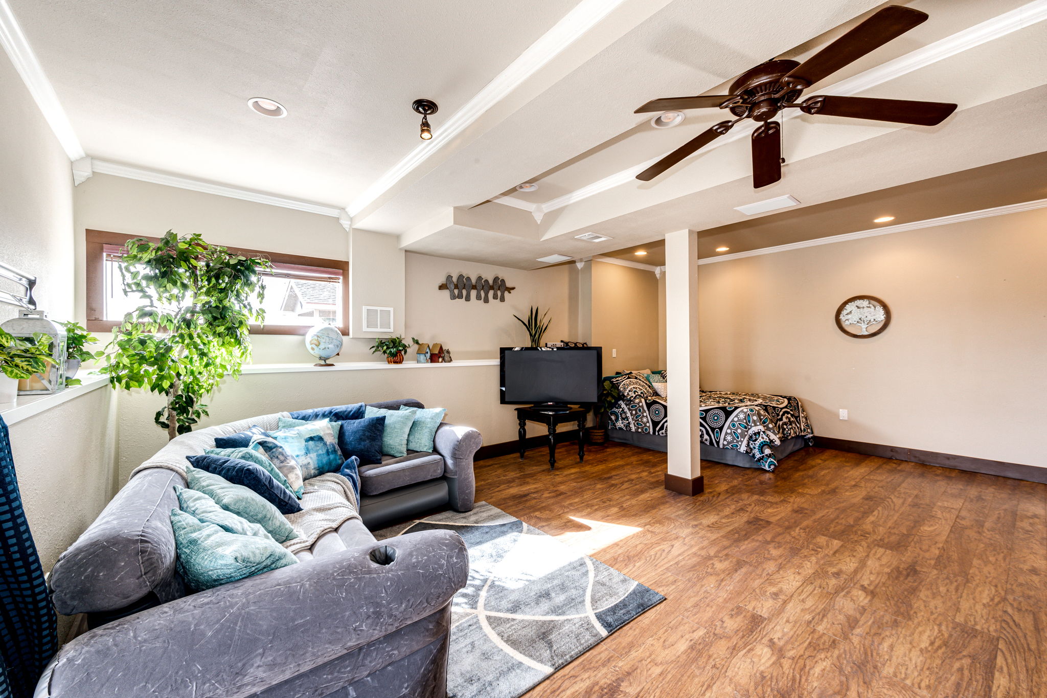 Finished Family Room in Basement