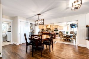 Dining Room w Stunning Hardwoods