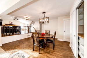 Dining Room w Stunning Hardwoods