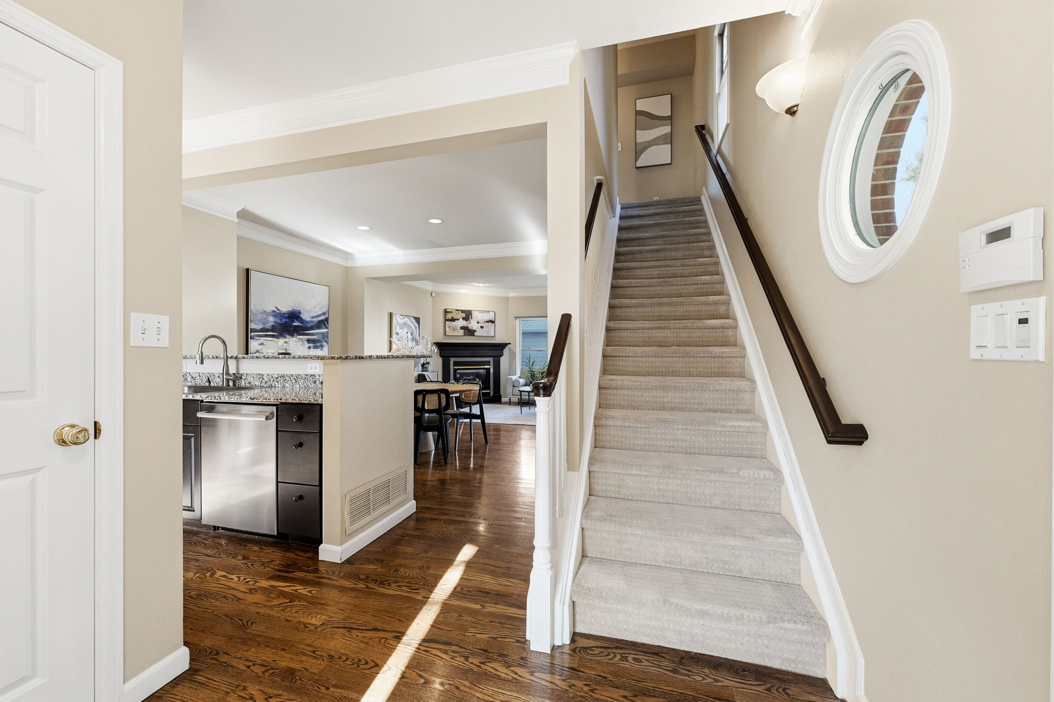 Entry way with "drop space"