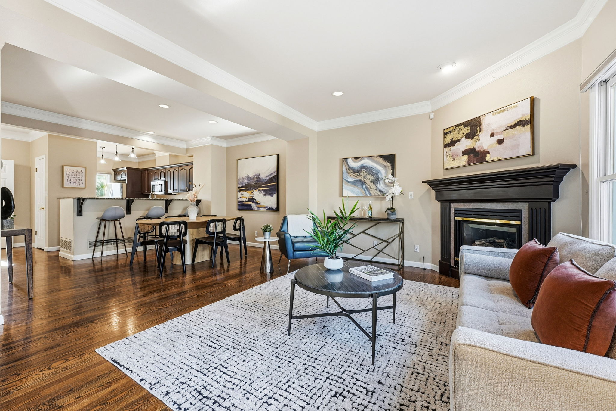 Open living and high ceilings