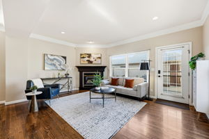 Inviting Living Room with gas fireplace