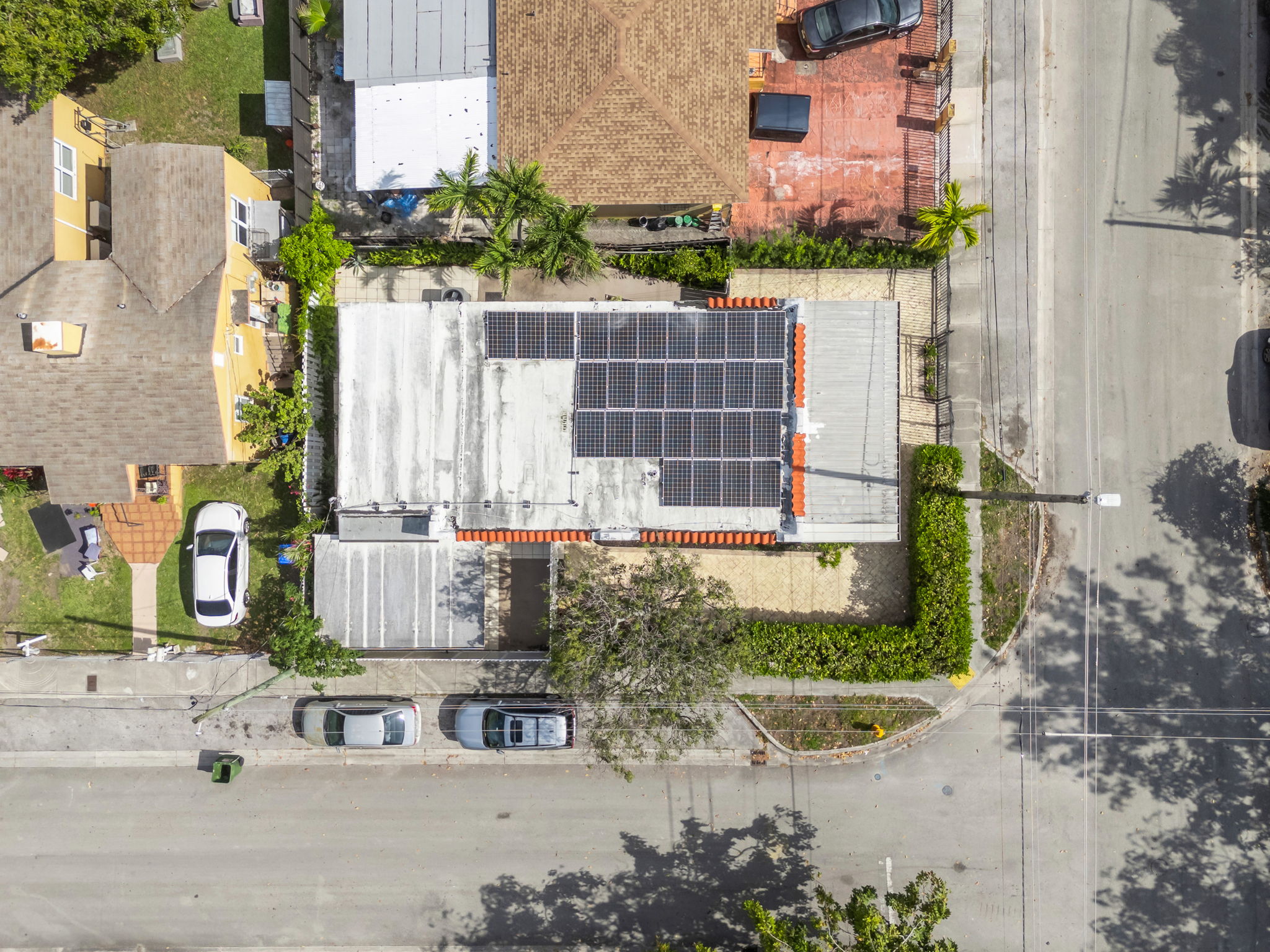 Aerial shot - Check out the Solar Panels
