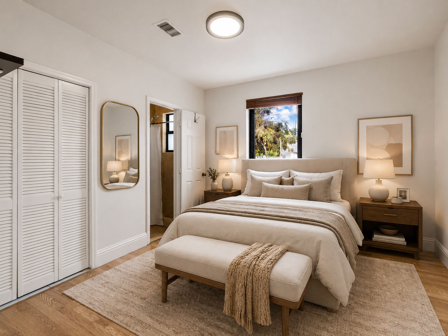 Primary Bedroom - Staged
