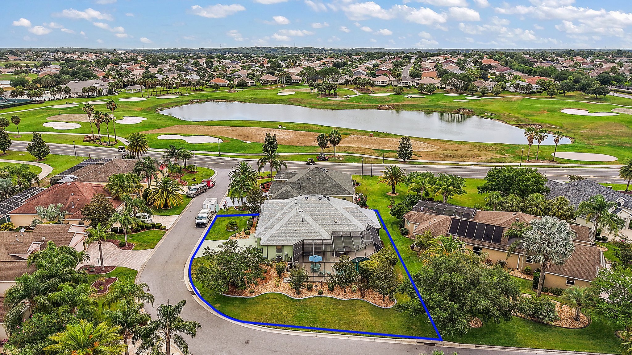 Aerial with Property Outline