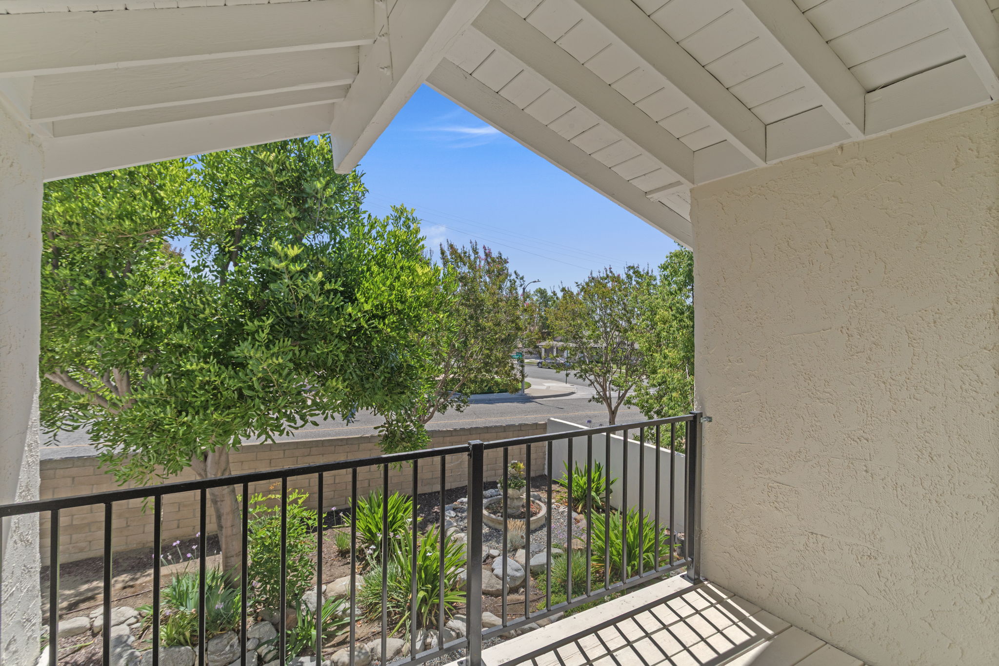 Private covered balcony off of the upstairs loft