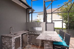 BBQ station with bar
