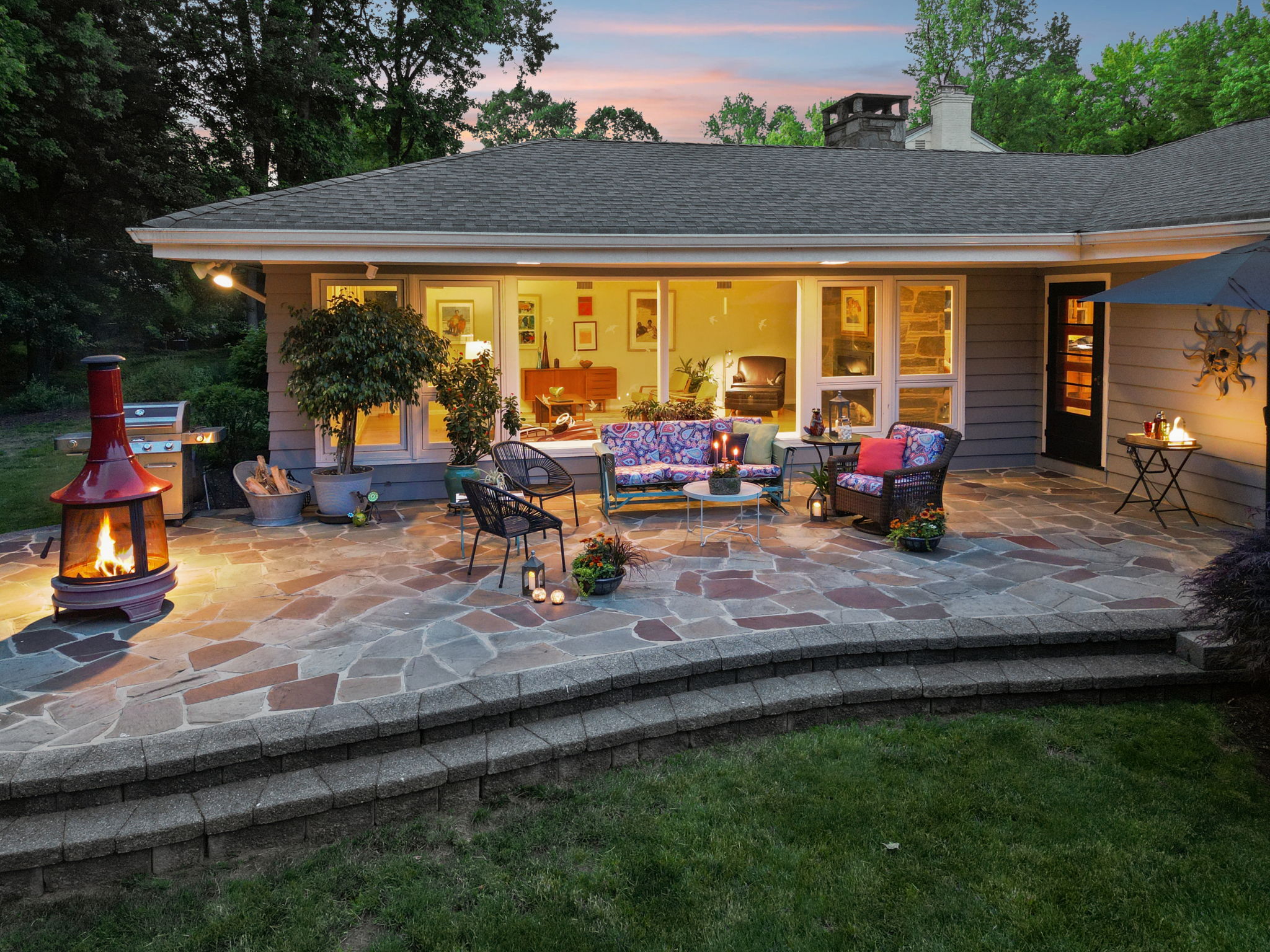 Imagine hosting friends here as the sky turns pink overhead and the park settles into evening quiet.