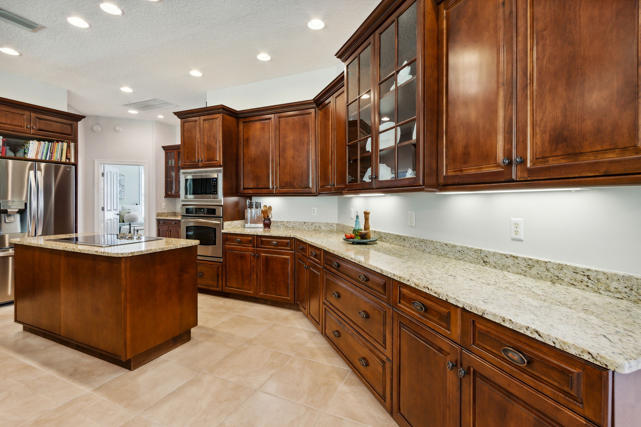 ... along with tasteful granite counters and newer appliances