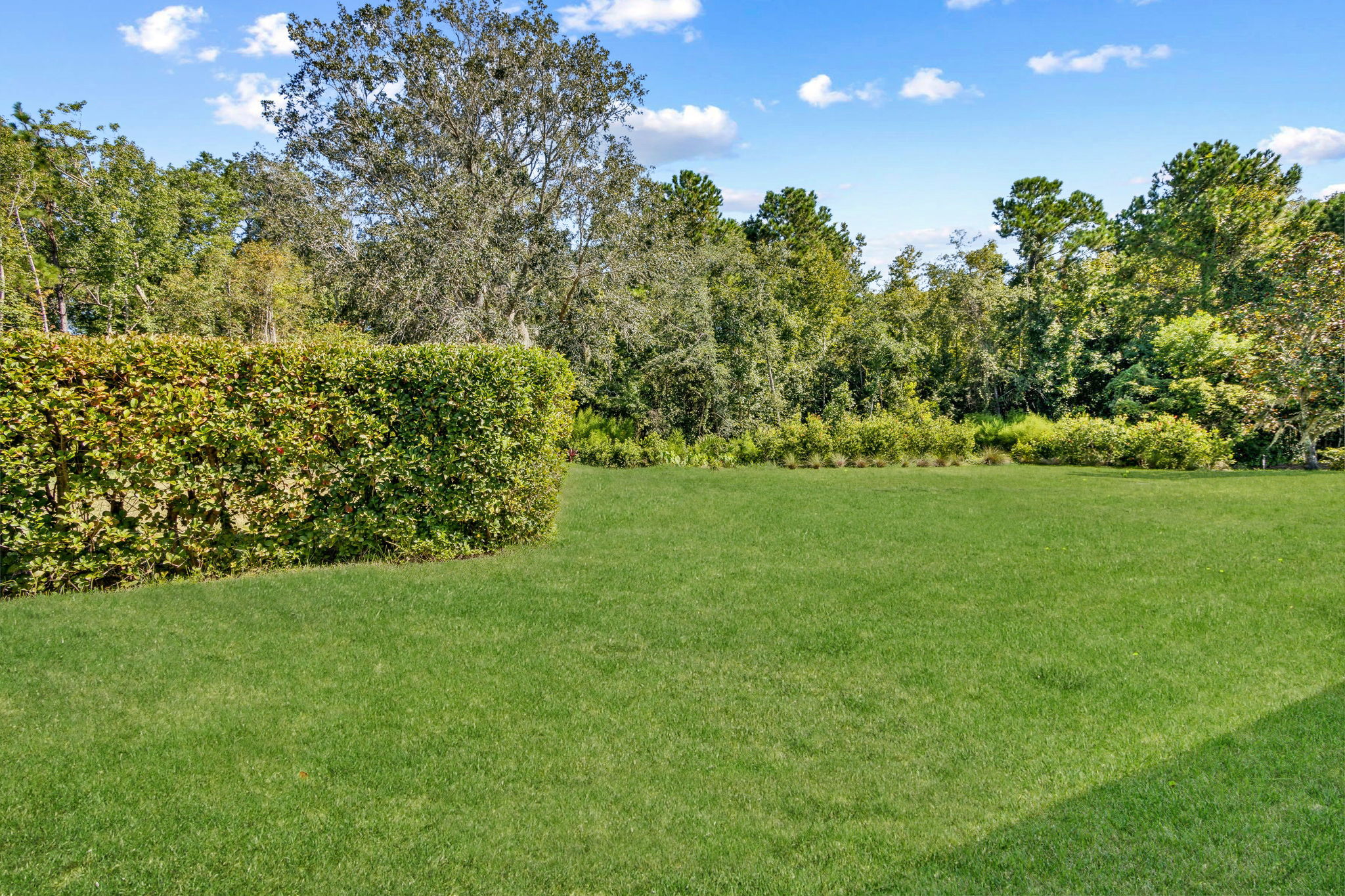 The back yard is completely private ...