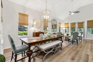 Luxury plank flooring extends throughout the home ...