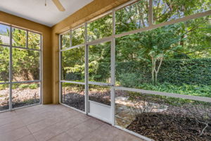 The 7.5 x 15 screened porch, finished with tile underfoot ...