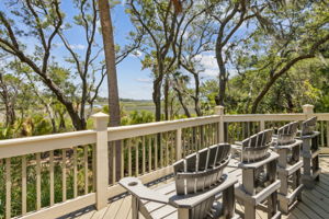 Deck Seating at the Landing with Marsh Views
