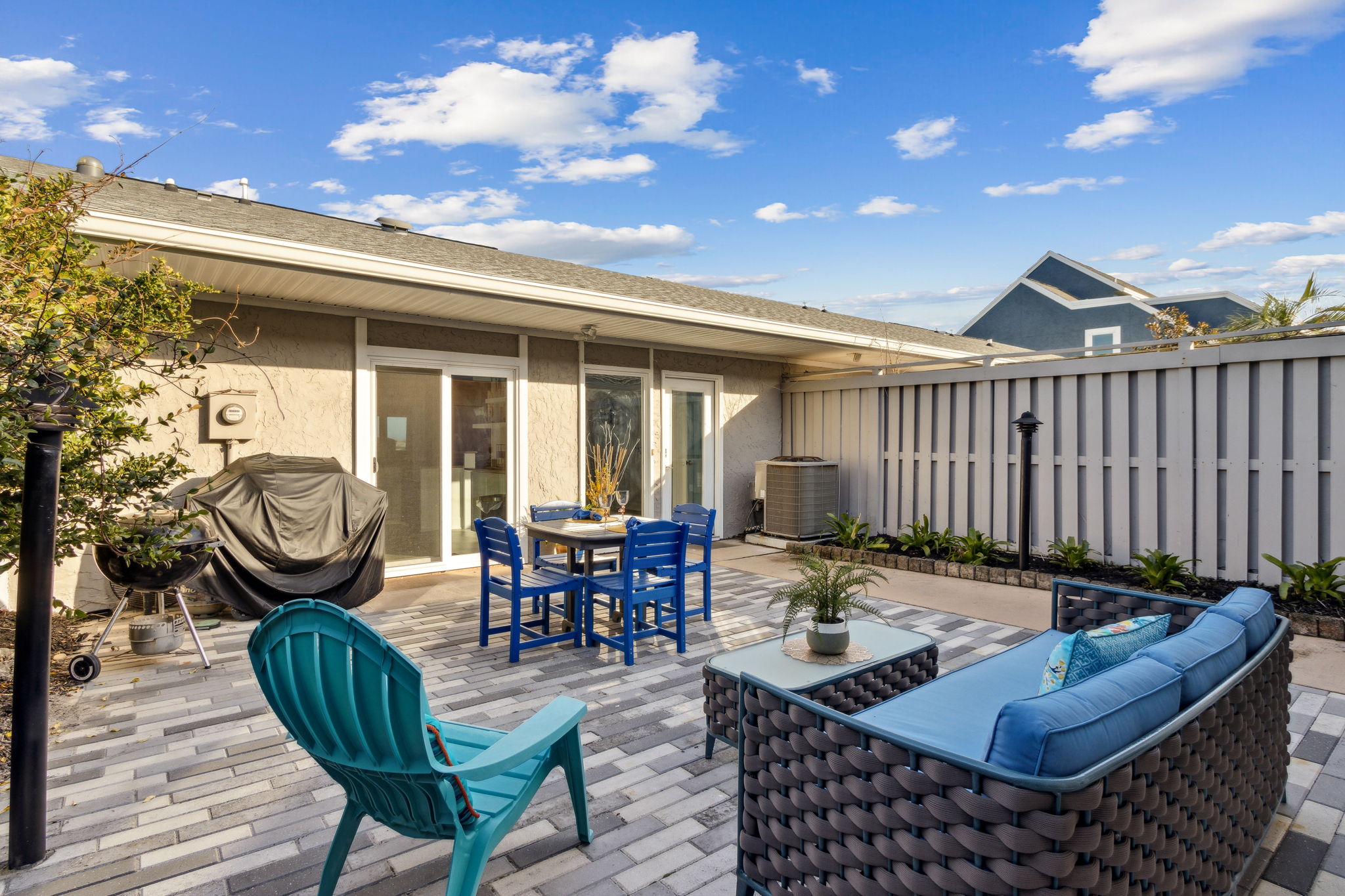 Interior courtyard and grilling