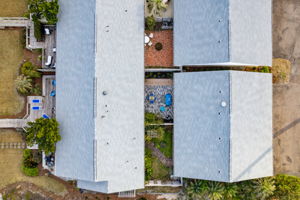 Interior courtyard and oceanside deck