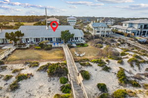 Red marks the Primary building, Oceanside deck and boardwalk