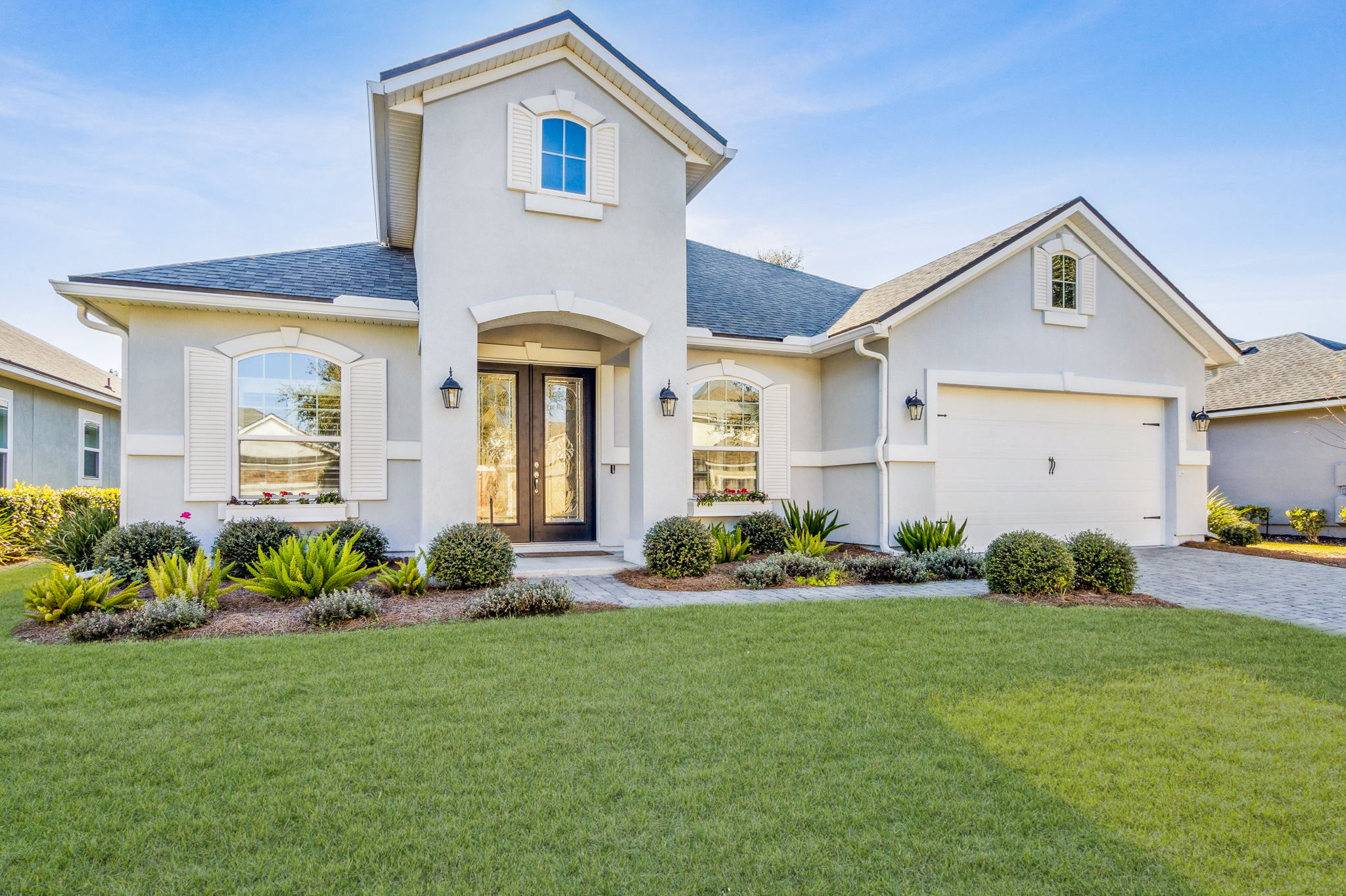 This inviting pool home was built by Riverside builders...