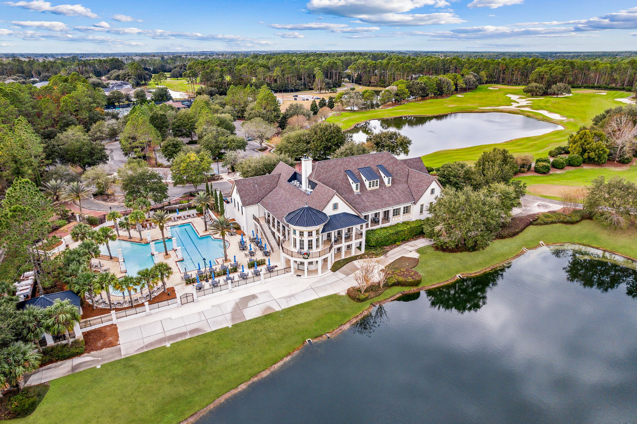 ...to tennis courts and an elegant clubhouse...