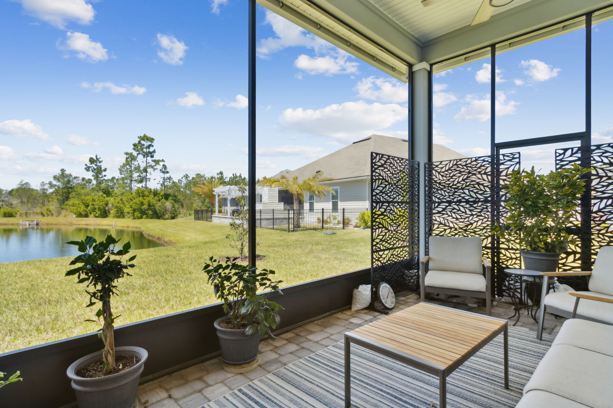 Beautiful paver patio lanai