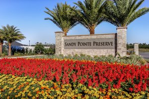 The front entrance is beautifully landscaped