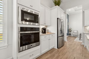 Sleek stainless steel appliances.