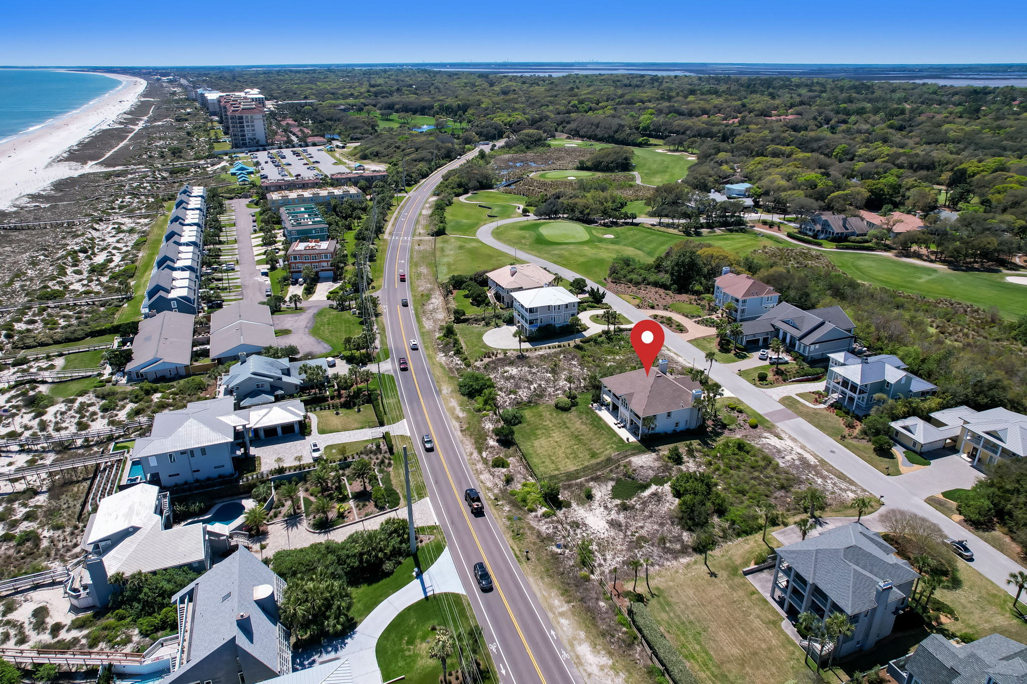 Aerial View With Pin