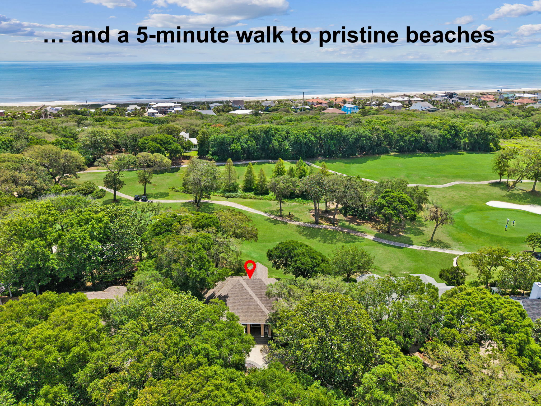 …and the beach just a five-minute walk away, creating that rare Amelia Island blend of golf, ocean, and ease.