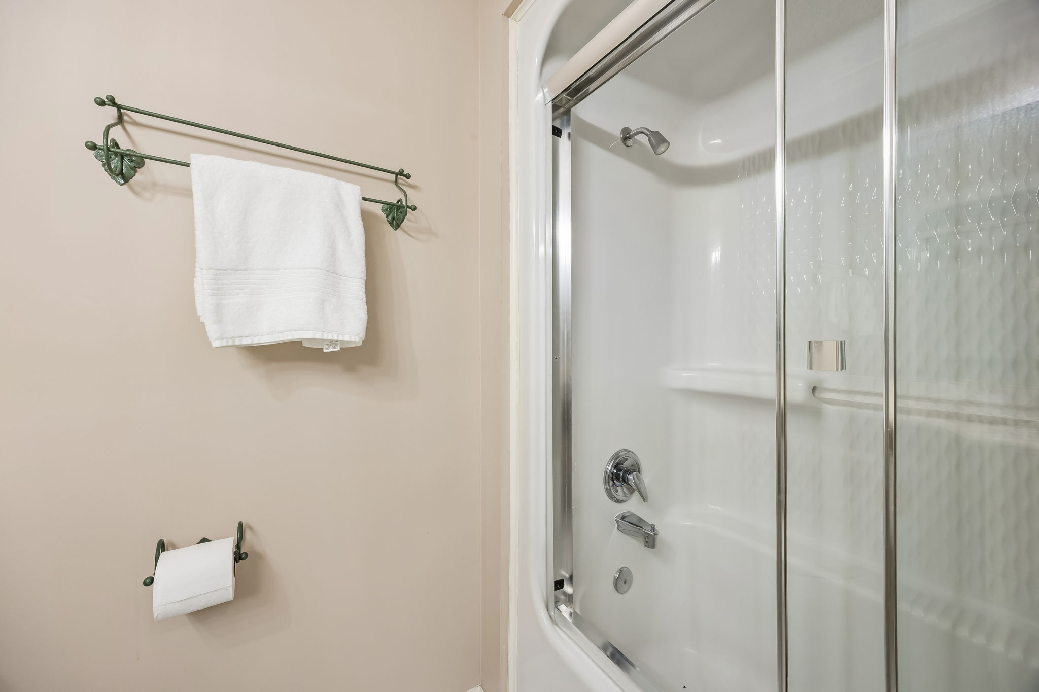 Private baths make the upstairs layout especially functional for extended stays, family visits, or multigenerational living.