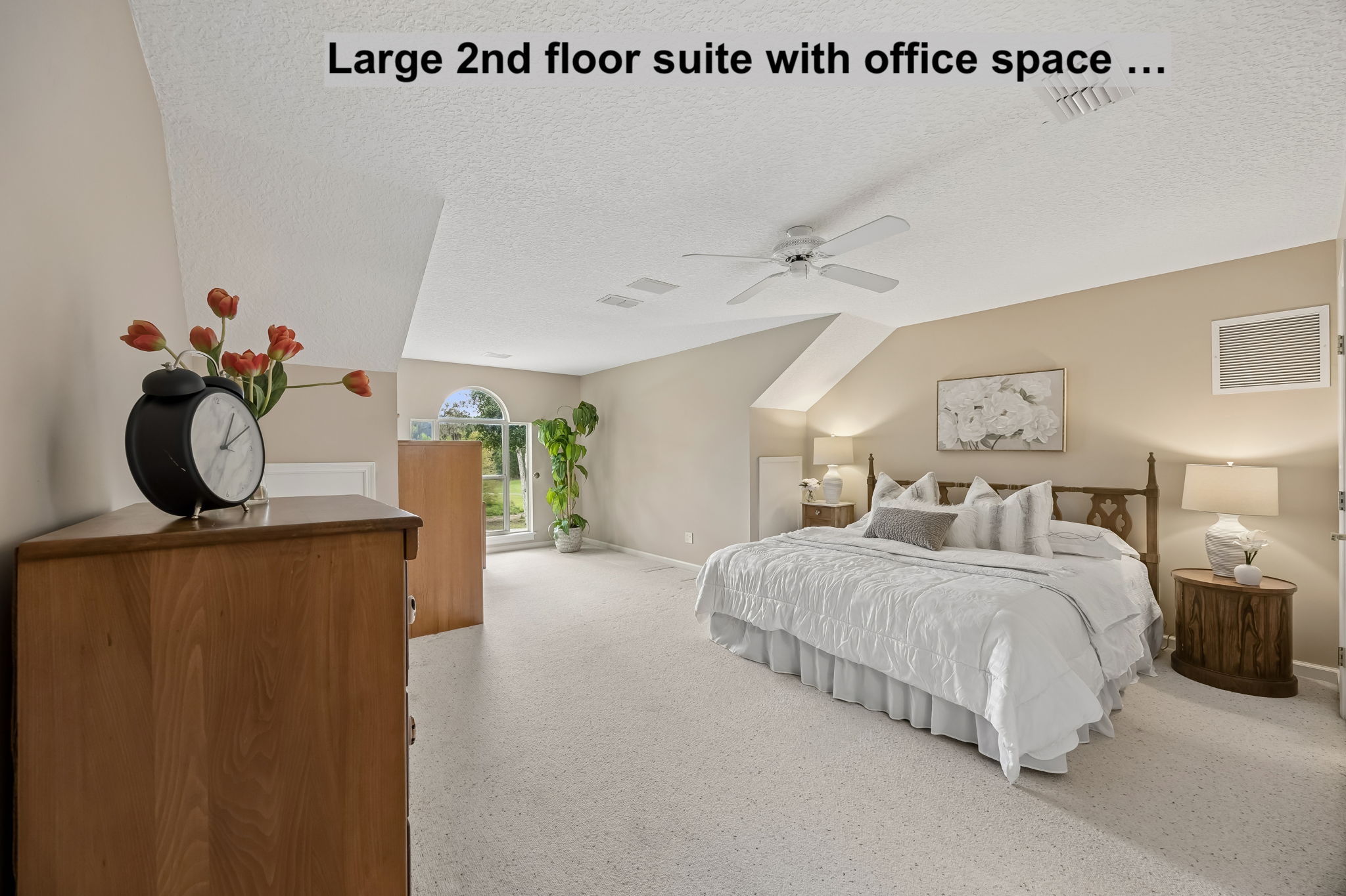 Here, another large second-floor suite adds even more flexibility, with space carved out for an office, reading area, or quiet sitting nook.
