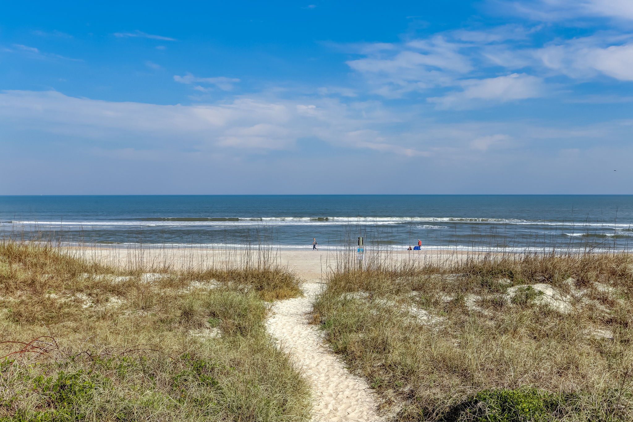 Then the path opens to the dunes, the ocean, and that unmistakable Amelia Island shoreline…