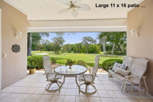 The 11 x 16 patio adds generous outdoor living space directly along the golf course.