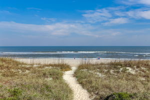 Then the path opens to the dunes, the ocean, and that unmistakable Amelia Island shoreline…