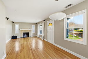 Wide Angle Living Room and Entry