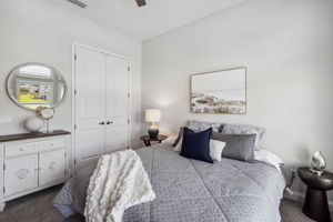 Guest bedroom two, note ample room for dressers and nightstands