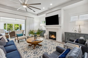 Floors throughout common areas and master suite are upgraded tile plank