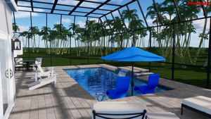 ...and with plenty of room for a pool, as this rendering demonstrates.