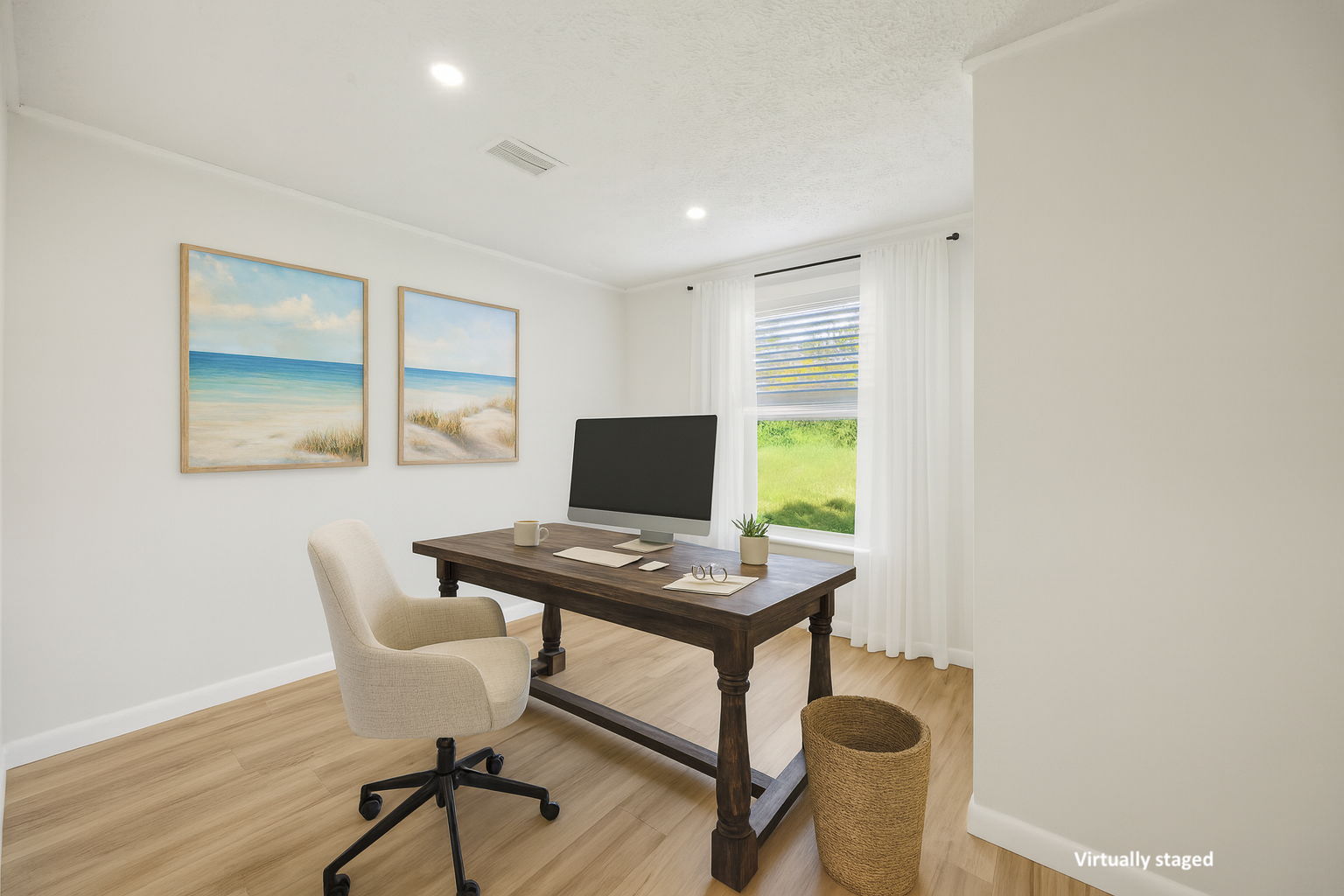 ... to repurpose a bedroom as an office.