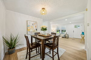 ... and opens to a dining area
