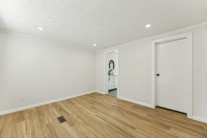 The master bedroom is roomy...