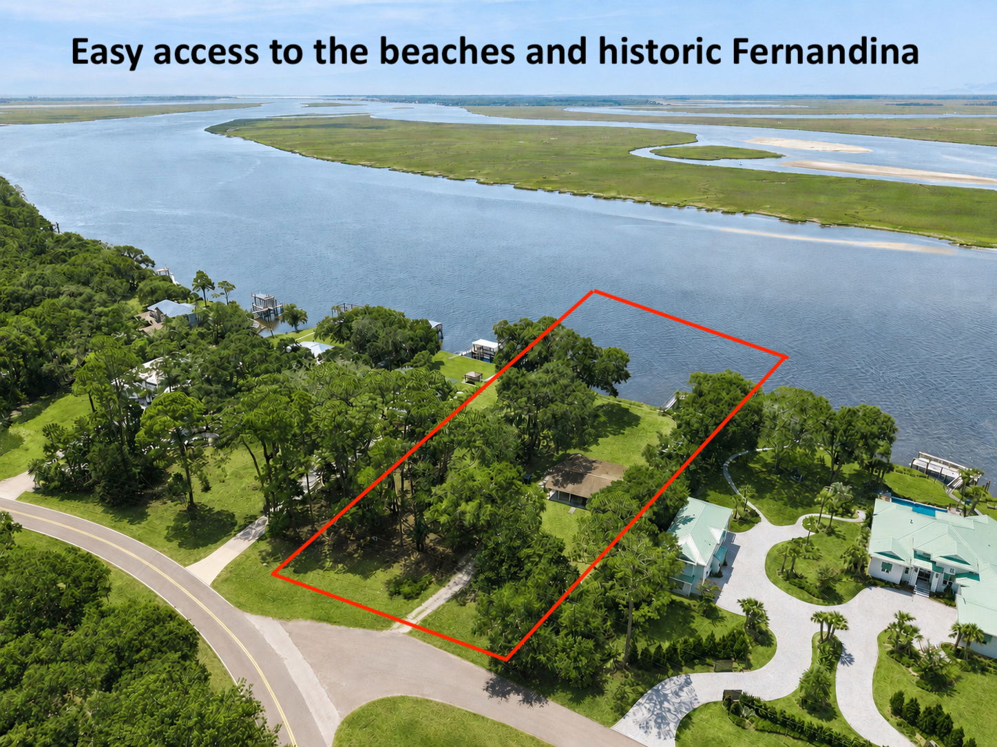 … while beaches and Historic Fernandina are also within easy reach, keeping waterfront seclusion close to everything.
