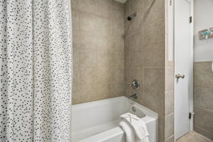 … creating a practical, well-finished bath for family and guests.