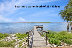 ...with true deep water measuring approximately 25–30 feet at all tides.