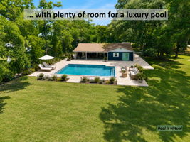 There’s plenty of space to create the outdoor setting you’ve imagined...