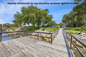 ...while a heavily reinforced riprap shoreline helps protect this valuable waterfront.